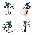 Kit Cabide Porta Toalha E Papel Higiênico Beija-flor Ferro