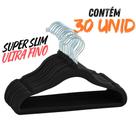 Kit Cabides Super Slim Veludo Para Roupas Adulto Fino Resistente
