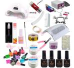 Kit Cabine Lixa Elétrica Aspirador Pincel Unha Tips Esmalte Kit Cabine Lixa Elétrica Aspirador Pincel Unha Tips Esmalte