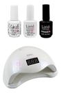 Kit Cabine Sun5 48w + Primer + Top Coat + Base Lirio