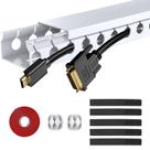 Kit Cable Raceway ENONCI atualizado em branco, ranhura aberta de 10x39,37 cm