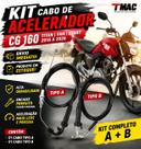 Kit Cabo Acelerador CG 160 Titan Fan Start 2016 a 2026 AB TMAC Reforçado Completo Envio Imediato