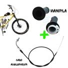 Kit Cabo Acelerador + Manopla Bicicleta Motorizada Bike Motor Moskito Mobilete 2 tempo