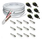 Kit Cabo Coaxial E Conectores Para Instalação 6 Câmeras Kit Cabo Coaxial E Conectores Para Instalação 6 Câmeras