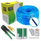 Kit Cabo De Rede Azul 100M Furukawa Alicate Testador 50Rj45