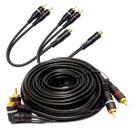 Kit Cabo Rca 5 Metros E 2 Y 2 Macho 1 Femea Para Módulo Amplificador