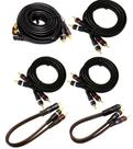 Kit Cabo RCA Injetado 5 Metros mais 3 de 1,5M e 2 Y 2M1F