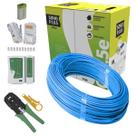 Kit Cabo Rede 100m Cat5e Furukawa Alicate Testador 9v 50rj45