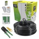 Kit Cabo Rede 100m Cat5e Furukawa Alicate Testador 9v 50rj45