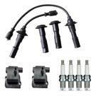 Kit Cabo Supressor Velas Comum e 2 Bobina Jac J6 2.0 16v