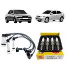 Kit Cabos e Velas De Ignição Astra e vectra 2.0 2.2 8v 1996 ate 2008 Cabos ILM e velas NGK