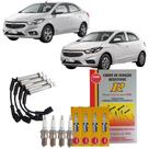 Kit Cabos e Velas Gm Prisma Onix 1.0 8v Flex 2013 a 2019 NGK