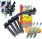 Kit Cabos Velas e Bobina de Ignição Fiat Motor EtorQ apos 2013 BOSCH / NGK