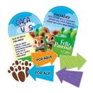 Kit Caça aos Ovos Coelinho Páscoa Setas Pegadas - 1 Unidade