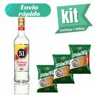 Kit Cachaça 51 Pirassununga + Salgadinho Stiksy