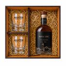 Kit Cachaça Ouro + 2 Copos 250ml+ Caixa Premium Presenteável