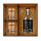 Kit Cachaça Prata +2 Copos 250ml +caixa Premium Presenteável