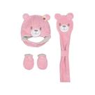 Kit Cachecol Bebê Menina Ursinha