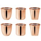 Kit Cachepot Rose Gold em Cerâmica 6 Pcs