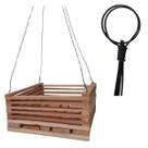 Kit Cachepot Vaso Quadrado 25x25 Rústico Haste Arame Preto