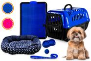 Kit Cachorro Caixa De Transporte Comedouro Coleira Completo Kit Cachorro Caixa De Transporte Comedouro Coleira Completo