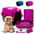Kit Cachorro Casinha Plástica Completa Comedouro Bebedouro
