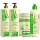 Kit Cachos 1 Shampoo 1 Condicionador 1 Banho 1L + Finalizador 500ml Bio Extratus