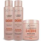Kit Cachos 1 Shampoo 1 Condicionador 1 Máscara 500g Voga