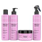 Kit Cachos Frizlly Blueken 300ml e 300g - Shampoo, Máscara, Modelador e Ativador Kit Cachos Frizlly Blueken 300ml e 300g - Shampoo, Máscara, Modelador e Ativador