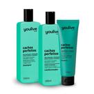 Kit Cachos Perfeitos Youlive Hair Shampoo Condicionador Leavein