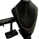 Kit Cadeado Alongado e Pulseira 4mm - Banhado a Ouro