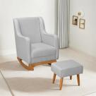 Kit Cadeira de Amamentação Balanço com Puff para Quarto Infantil