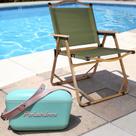 Kit Cadeira Dobrável Oxford Verde Caixa Térmica, Cooler PolarBox 12 Litros, Portátil com Design RetrôVintage, para Camping, Praia, Piscina, Jardim