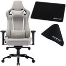 Kit Cadeira Gamer Clanm Encosto Reclinável Até 180 Graus C/ Almofada Ergonômica Lombar e Pescoço + Mousepad Speed Preto Speed