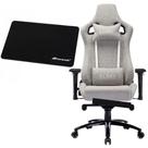 Kit Cadeira Gamer Ergonômica Encosto Ajustável Até 180 Graus C/ Almofada Lombar e Pescoço + Mousepad Speed Alta Precisão Fortrek
