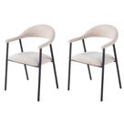 Kit Cadeira Oliveira Estilo Industrial Sofisticado Bege Luxo Poltrona Clinica Sala Quarto Cozinha