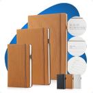Kit Caderneta Anotação B5 A5 A6 Executiva Com Suporte Caneta