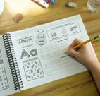 Kit Caderno Caligrafia Infantil - Reutilizável