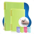 Kit Caderno Capa Mole Anotações Escolar A5 Médio A6 Pequeno