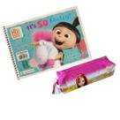 Kit Caderno Desenho Esp 48fls Malvado Favorito e Estojo