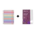 Kit Caderno Inteligente Arco Ìris Pastel e Refil Pautado G