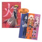 Kit Caderno Naruto 2024 2un Shippuden Brochura 80 Folhas Capa Dura São Domingos Escolar Fundamental Série Japonesa