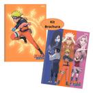 Kit Caderno Naruto 2024 2un Shippuden Brochura 80 Folhas Capa Dura São Domingos Escolar Fundamental Série Japonesa