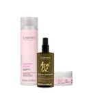 Kit Cadiveu Professional Essentials Quartzo Shine Shampoo Máscara e Açaí Oil 60 (3 produtos)