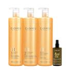 Kit Cadiveu Professional Nutri Glow Shampoo Condicionador Máscara G e Açaí Oil 60 (4 produtos)
