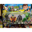 Kit caetelado 03 Bonecos Ben 10 Skate + Oculos Led Articulados 13 Cm Envio Imediato