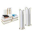 Kit Café 3 Peças Porta Sachês Guardanapos Suporte Copos 50/80/200ml Dourado- Future