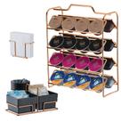 Kit Café 3 Peças Suporte 32 Cápsulas Dolce Gusto Porta Guardanapos Sachês Cobre Rose Gold - Future