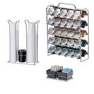 Kit Café 3 Peças Suporte 50 Cápsulas Nespresso Porta Saches Copos Duplo Cromado - Future