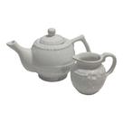 Kit Café Chá Bule 1000ml15x25cm+Leiteira 300ml 10x12 Branco